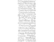 !БЕЗ ЗНИЖОК Наліпка 10х23см|"Happy Birthday+Thank You" ЧОРНИЙ