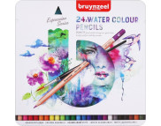 *Набір акв.олівців "Expression" Bruynzeel у метал.кор 24кол.