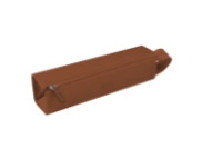 *Пенал з екошкіри квадратний Rhodiarama 50х50х230мм МІДНИЙ