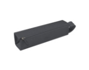 *Пенал з екошкіри квадратний Rhodiarama 50х50х230мм ТИТАНОВИЙ