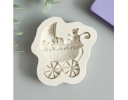 !Нет скидок Молд силіконовий "Коляска"1,5х6,5х8см