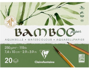 Альбом-склейка д/акварелі 250г др.зерно бамбук 100% Bamboo Clairefontaine 20арк.7,4х10см А7