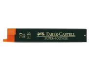 Стрижні у наборі SUPER-POLYMER "Faber-Castell" НB 0,9мм пласт.пенал 12шт. /120900