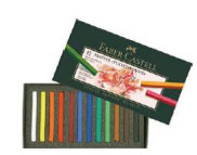 Набір сухих кольоров.пастелів м'як.квадр 35мм Faber-Castell у картон.упак 24кол  /128224