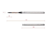 Пензель м'який КРУГЛИЙ,волос білка,Art Secret складний ручка метал. №6