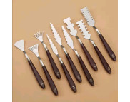 R Набір фігурних мастихінів для створення текстур 9шт.