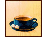 R РАЗБИРАТЬ 9.3 Серветка33х33см (20шт) "Чашка кофе" синій