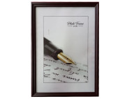 *150х210мм шир.15мм Рама пластикова зі склом багет н/кругл."33 Amigos" КОРИЧНЕВА /104