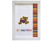 *210х300мм шир.15мм Рама пластикова зі склом багет плоск.з нос."33 Amigos" БІЛА