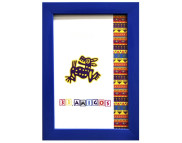 *210х300мм шир.15мм Рама пластикова зі склом багет плоск."33 Amigos" БЛАКИТНА