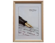 *210х300мм шир.15мм Рама пластикова зі склом багет н/кругл."33 Amigos" СВІТЛО-КОРИЧНЕВА /144