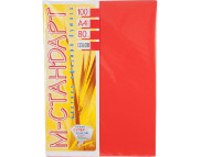 RR Папір кольоровий 80г М-Стандарт А4  ЧЕРВОНИЙ