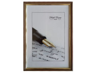 *300х400мм шир.15мм Рама пластикова зі склом багет н/кругл."33 Amigos" СВІТЛО-КОРИЧНЕВА