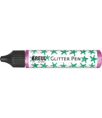Контур универсальный с глиттером (стирка до 40*С) "Glitter Pen" Kreul 29мл|МАЛИНОВЫЙ