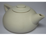Чайник плоский керамічний білий для декорування b160мм h90мм