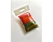 *RR Набір вовни кардочесаної для валяння 20г| №38 ТЕРРАКОТОВО-БОЛОТНІ ВІДТІНКИ