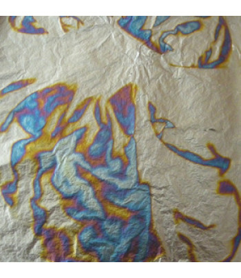 *RR Поталь декоративна оксид металу СИНІЙ ПЕРЕЛИВЧАТИЙ 25 аркушів 140х140мм