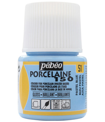 Фарба по порцеляні та кераміці на водн.осн.(випал 150*С) "Porcelaine" Pebeo 45мл СИНІЙ ПАСТЕЛЬНИЙ