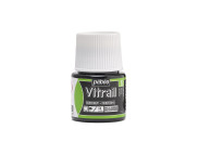 Фарба лакова по склу та металу непрозора (час сушки 8год.) Vitrail Pebeo  45мл ЧОРНИЙ