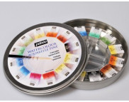 Набір акварельн фарб у кюветах|Pebeo 12кол.+пензель у кругл.метал. короб