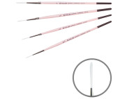 Пензель середн.жорсткості ЛАЙНЕР,волос синтетика біла,Flamingo Kolos ручка кортка біло-чорна 1023RL №0