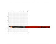 Пензель середн.жорсткості НАКЛОННИЙ,волос синтетика руда іміт.колонка,Carrot Kolos ручка коротка коричнеа 1097А №1