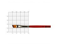 Пензель середн.жорсткості НАКЛОННИЙ,волос синтетика руда іміт.колонка,Carrot Kolos ручка коротка коричнеа 1097А №4