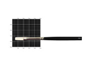 Пензель жорсткий ПЛОСКИЙ,волос синтетика біла,Milk Kolos подовж.вистав ручка довга чорна 1108F №2