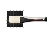 Пензель жорсткий ПЛОСКИЙ,волос синтетика біла,Milk Kolos подовж.вистав ручка довга чорна 1108F №10