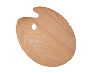 *Палітра дерев'яна.овальна товщ.3мм D.K.ART & CRAFT 40х50см