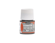 Фарба-емаль лакова непрозора (час сушки 8год.) Ceramic Pebeo 45мл  ГРАФІТОВИЙ МЕТАЛЛІК