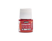 Фарба-емаль лакова непрозора (час сушки 8год.) Ceramic Pebeo 45мл  ВИШНЕВИЙ ЧЕРВОНИЙ