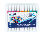 Набір маркерів акрил.на водн.осн,кругл наконечн.Creative Kite 24кол.у пласт.упак