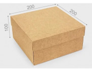 Коробка картонна порожня (з 2-х частин) "Київ" № М0053-о4  200х200х100мм КРАФТ